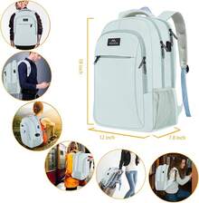 Mochila para portátil con carga USB, mochila de 15.6 pulgadas, mochila antirrobo para hombres, mochila de viaje impermeable y delgada, regalo para hombres y mujeres, negro: electrónica - Agua - Ver 4
