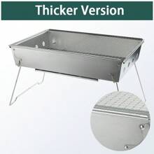 Charcoal Grills, Folding Barbecue Grill, Portable Grill With Reinforced Support Frame, Small Grill As Barbecue Accessories, Stainless Steel Table Grill For Cooking Folding Charcoal BBQ Grill, Portable Camping Grill, Compact Campfire Charcoal Gas BBQ Grill Rack