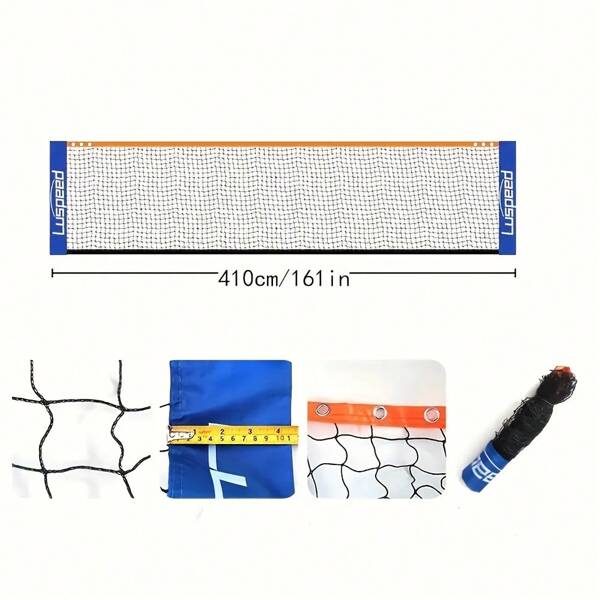 Vielseitiges Netz, geeignet für Tennis, Badminton, Golf und Volleyball - 410 cm strapazierfähiges Nylon PA, einfache Installation, Innen-/Außenbereich Verwendung - Kein Rahmen enthalten