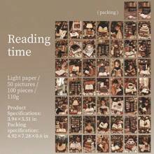 1 libro con 100 fogli della serie "Roaming Time" in stile vintage, materiale estetico di carta per scrapbooking, handmade, design personalizzato per diari, album fai-da-te, collages, quaderni e taccuini, forniture per ufficio e scuola, accessori scolastici