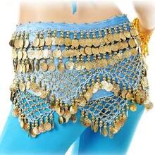 Music Festival Belly Dance Waist Chain Hip Scarf, Hand-Inlaid Exotic Stage Performance Essential Clothing - Multicolor - View 4