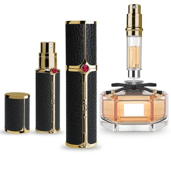 1pc Luxurious And Elegant Travel Portable Refillable Perfume Atomizer Spray Bottle, With Bottom Filling Design, Sunscreen Spray, Nanoscale Sprinkler, Great Accessories For Travel And Outdoors