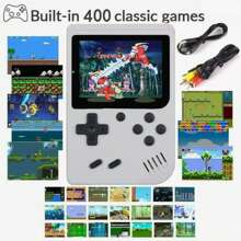 YiYi Handheld Game Console Macaron Mini 400 In 1 Gaming Console Big Screen Handheld Retro Classic Game With 1020 MAh Large Battery Plug And Play Portable Game Console Machine Retro Gaming Machine 1pc(1 Player/2 Player)