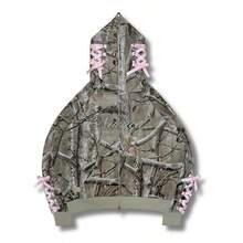 2025 Hot Products New Autumn And Winter Women'sHoodie Zipper To Head Tree Branch Sweatshirt 3D Printing