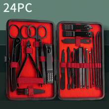Luxury Manicure And Pedicure Set – Extra Sharp Stainless Steel Nail Clippers, Scissors, Files & Grooming Tools In Stylish Black & Red Case – Professional Nail Care Kit For Men & Women, Travel-Friendly, Perfect Gift For Husband, Boyfriend, Parents, And Valentine's Day