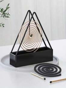 1 pezzo Supporto portaincenso a forma di triangolo per zanzariera, contenitore creativo per uso domestico, bruciatore d'incenso per l'estate