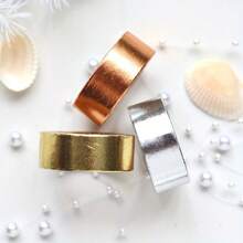 3 件装 196.85 英寸/500 厘米金银色金属箔胶带 DIY 装饰纸胶带反光礼品包装丝带贴纸密封适用于墙壁家具笔记本剪贴簿家居装饰