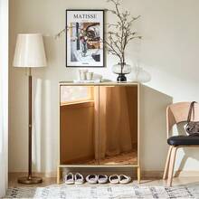 Kitchen Cabinet Sideboard Buffet Storage Cabinet Chest Of Drawers Gold W X H X D Approx. 83 X 100 X 38 Cm FSB96-G - Rust Brown - View 1