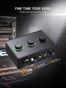 FIFINE KS6 Podcast Equipment Set, Music Recording Kit, Includes Dynamic Cardioid Microphone, USB Audio Mixer With XLR Mic Input, Headphone Monitoring, Volume Knob, Sound Card, Suitable For Voice/Voiceover Recording Studio - Black - View 6