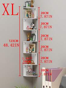 1pc Multifunctional White Wall Mount Storage Shelf, Creative Corner Triangle Design Hanging Rack, Wall-Mounted Half-Round Shelves For Living Room, Kitchen, Bedroom