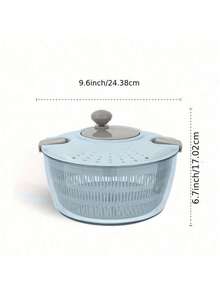 Centrifugadora de ensaladas de alta velocidad y gran tamaño con cuenco y colador - Centrifugadora multiusos rápida y fácil de usar para lechuga, verduras, frutas, pasta y patatas fritas - aleatorio - Ver 2