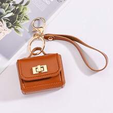 1pc Mini Vintage Leather Coin Purse, Keychain Decor For Bags, Cars, Daily Wear & Couples Accessory