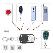 Metal Button Remote Control Transmitter ABCD/Lock Unlock 4 Buttons 433MHz Universal 4 Button Electric Door Garage Door Remote Control, Fixed Learning Code (Please Strictly Follow The Detailed Page Of The Manual To Operate And See The Supported Chips Clearly)