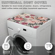 1 pieza Funda antipolvo para lavadora con estampado de mariposa, alfombrilla absorbente para encimera, alfombrilla secado rápido para refrigerador, funda antipolvo para horno microondas, cubierta superior para lavadora y secadora de 19.7*23.6 pulgadas, adecuada para lavandería y cocina, decoración de cocina, artículos del hogar, regalo del Día de la Madre, decoración de dormitorio, jardín, decoración de cocina, verano, playa, artículos de viaje, decoración de habitación, suave, graduación - Multicolor - Ver 3