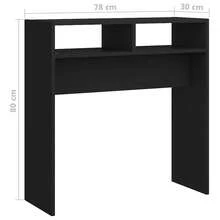 Konsolentisch Schwarz 78x30x80 cm Holzwerkstoff - Schwarz - Übersicht 6