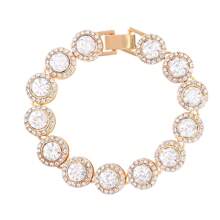 1 Stück/4 Stücke Hiphop Armband für Herren und Damen, rundes oder quadratisches Herz mit voll besetzten Strass, mehrlagige Ketten-Armband Set in Gold und Silber, funkelnde Eisenkette Metall Miami Armband Schmuck zum Valentinstag