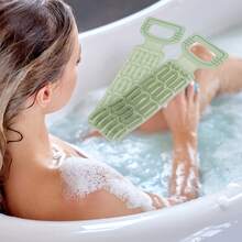 Double Side Body Scrub Towel Exfoliating Towel For Shower 27.36"X4.33" 1 Pc - màu xanh lá - Xem 2