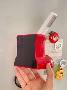 1pc Magnetic Boot Shape Fridge Magnet, Fridge Magnet Storage Rack, Wall-Mounted No-Drill Storage Box, Decorative And Organizer - Multicolor - View 3