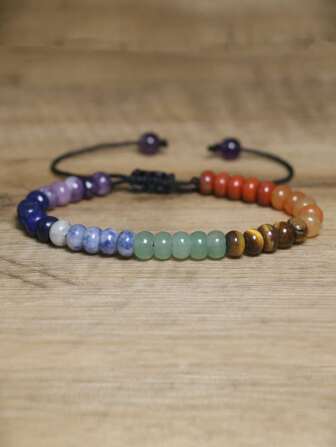 Pulsera ajustable de 7 Chakras con cuentas y gemas naturales - Joyería bohemia de yoga y meditación unisex para mujeres y hombres, piedras de nacimiento de diciembre para sanación energética, pulsera espiritual hecha a mano para equilibrar los Chakras, regalo de cuentas de piedras preciosas semipreciosas