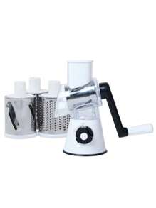 Cheese Grater, Kitchen Mandolin Vegetable Slicing Machine, With 7.62cm Replaceable Blades, Easy-To-Clean Rotary Fruit Grater Slicing Machine, Potato, Carrot, Nut Grinder