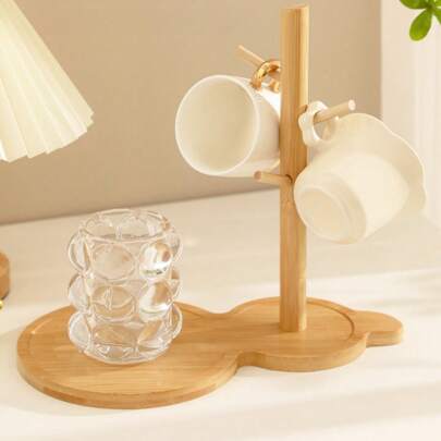 1PC Bamboo Key And Jewelry Rack - Multi-Functional Entrance Organizer For Keys, Cups And Accessories - Perfect Choice For Home Decoration And Festival Gifts, Classic Style