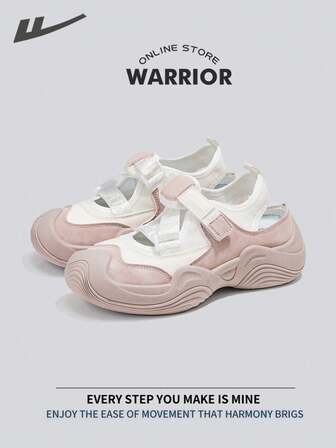 WARRIOR 战士夏季轻便舒适透气女士溯溪鞋，低调风格，休闲又时尚的运动鞋，适合一年四季穿着，耐磨，全天穿着，镂空厚底厚底运动鞋