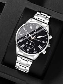 2/1 buc. Ceas cu cuarț pentru bărbați, cu carcasă din aliaj de zinc, stil business la modă, cadouri de sărbători, decorare de zi cu zi