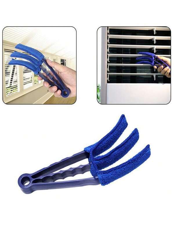 3pcs Blue Air Conditioner Vent Blind Brush, Multi-Function Cleaning Brush For Gaps, Corners And Hard To Reach Areas