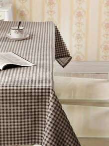 1pc Vintage Checkered Tablecloth, Skin-Friendly And Absorbent, Reusable For Weddings, Valentine's Day, Parties, Dining Rooms, Living Rooms, And Daily Decor