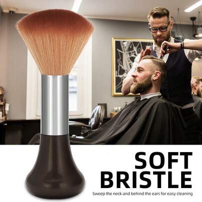 1pc Soft Hair Brush, Suitable For Salon, Barbershop And Home Use - Dedicated Hair Cleaning Tool, Makeup Brush, Applicable For Barbershop