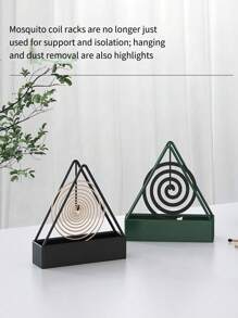 1 pezzo Supporto portaincenso a forma di triangolo per zanzariera, contenitore creativo per uso domestico, bruciatore d'incenso per l'estate
