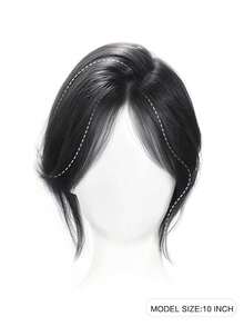 Synthetic Bangs Wig For Women With Natural Fluffiness And Increased Hair Volume 3D Eight Character Facelift Bangs Middle Part Fake Bangs Fringe Synthetic Topper Hairpiece Clip-In Bang Extension Natural Invisible Clourse Hairpiece Women