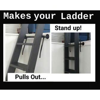 Ladder Hardware Kit - Make Your Ladder Stand Up! Library Loft Cabin -