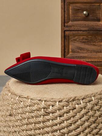 WHDXY 1 双女士平底鞋，新款春夏休闲孕妇软底柔和淑女风格平底鞋，黑色工作鞋，华丽柔和的法式风格，可搭配连衣裙，蝴蝶结点缀芭蕾平底鞋