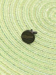 1pc Customized Text/Name Cufflinks, Men's Shirt Cuffs, Gift For Relatives, Friends, Couples, Wedding Anniversary, Holidays