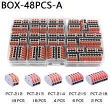 1 盒电线连接器 222 电缆电气 LED 连接器迷你快速通用紧凑型接线推入式 2-5 针接线端子 412 413 414 415 - 1BOX - 查看 11