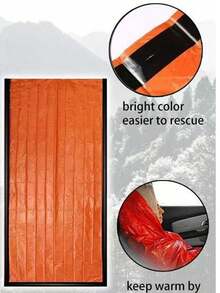 户外应急睡袋，生存露营包，轻便可折叠，适合徒步旅行、露营、生存装备 - 彩色 - 查看 9