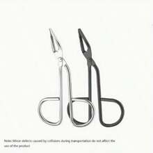 1/2PCS Alloy Curved Eyebrow Tweezers, Scissors And Tweezers Facial Hair Eyebrow Removal Tool, Suitable For Both Men And Women