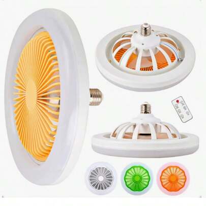 Ventilador De Teto Com Led Lâmpada E Com Controle Led 30