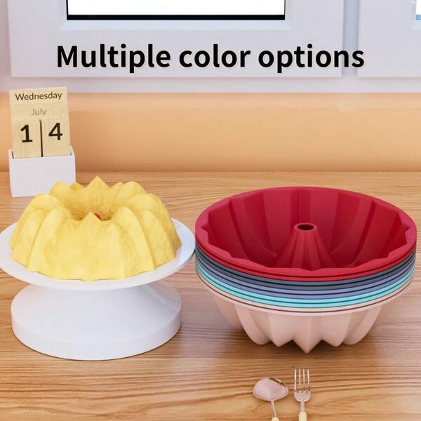 1pc Premium Silicone Baking Mold - Non-Stick, Reusable, Suitable For Making Cakes, Bread, Jelly, Ideal Baking Tool, Easy To Clean Non-Stick Cake Mold. Great For Valentine's Day, Wedding, Birthday, Mother's Day, Christmas And Other Occasions