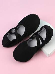 Children's Black Soft Bottom Dance Shoes, Girls' Ballet Practice Shoes