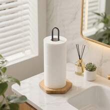 1pc Kim loại sắt nghệ thuật + Khung tre và gỗ Đen và trắng Bắc Âu Giá để khăn giấy đơn giản để bàn Kiểu cột Mỡ khói để bàn Giá để khăn giấy cuộn vệ sinh, Hộp đựng khăn giấy, Giá để khăn giấy, Giá để khăn ăn, Giá để giấy vệ sinh, Giá để cuộn giấy vệ sinh, Hộp đựng khăn lau Giá để cuộn giấy nhà bếp, Giá để khăn giấy, Bàn, Phòng tắm, Nhà bếp, Xe hơi - Nhiều màu - Xem 3