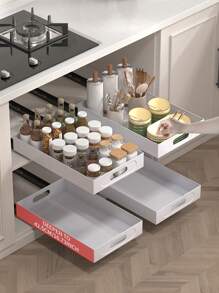 Pull - Out Kitchen Drawer Organizers - High - Capacity Storage, Effortlessly Classify Spices And Utensils, Optimize Cabinet Space