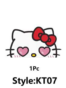 Sanrio 1Pc Hello Kittys Stickers Cartoon Cute Motorcycle Electric Car Car Rearview Mirror Personalized DIY Sticker Accessories Scratch Shield Helmet Decoration Stickers Stickers(Some Parts May Be Random)