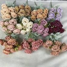 Elegant 9-Head Artificial Rose Bouquet - Realistic Silk Flowers, Perfect For Weddings, Home Decor & Special Occasions (Valentine's, Halloween, Christmas, Easter, Thanksgiving) - No Vase Included - For Flower Lovers & Home Decor Enthusiasts - Ideal Gift For Anniversaries, Birthdays & Housewarming