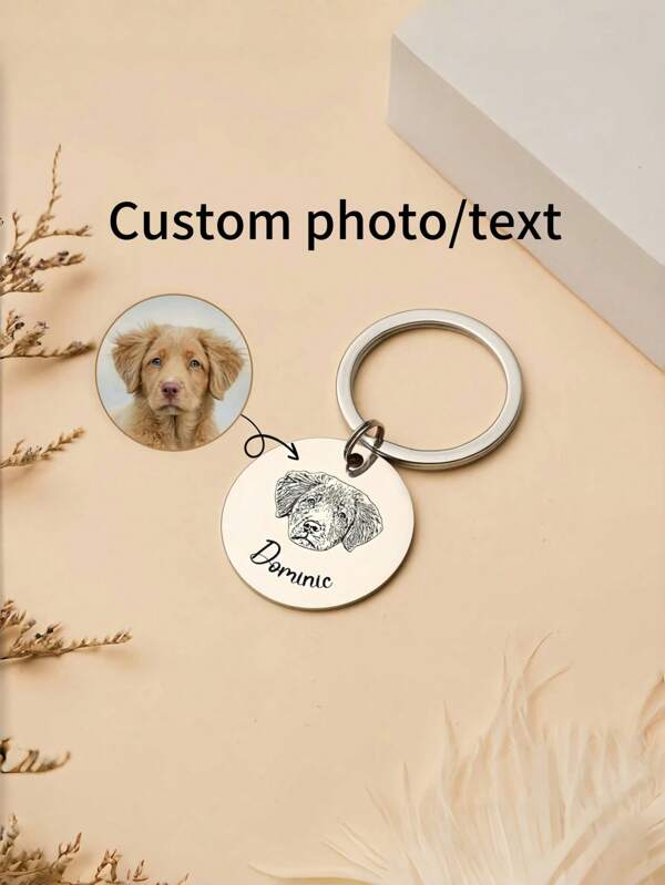 1pc Personalized Pet Memorial Gifts Dog Pet Lover Gifts Missing Pet Gifts Custom Pet Portrait Keychain Pet Mom Handmade Gifts For Animal Lovers Cat Mom