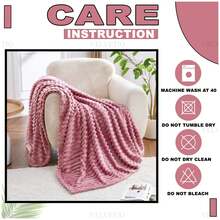 VELVETIO Osum Chunky Cord Ribbed Throws Soft Large Fluffy Cosy Sofa Bed Settee Blankets - Winter Berry - View 6