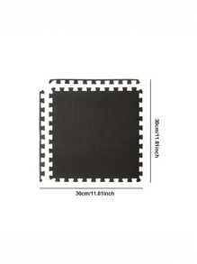 Alfombra de piso entrelazada de EVA con tiras laterales, adecuada para sala de estar, gimnasio, sala de juegos - lavable, duradera, plegable, estera de fitness multifuncional, alfombra de espuma para el piso, decoración del hogar, decoraciones de fiesta, alfombra antideslizante para gatear, decoración de piso del hogar, anti-caída/humedad/impermeable/anti suciedad.