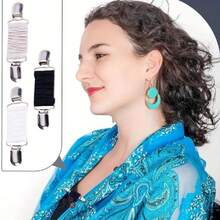 2件/3件女式针织披肩领开衫，收腰，松紧设计，时尚防意外走光 - 彩色 - 查看 9