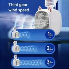 Portable Mini Air Conditioner Fan, Electric Fan, Office Desk Atomization, 3-Speed Air Conditioner Water-Cooled Fan, USB Type-C Charging Spray Humidifier Fan